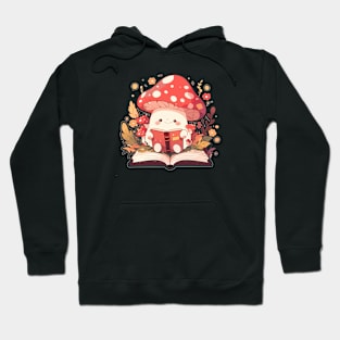 Cute Bookish Mushroom Hoodie